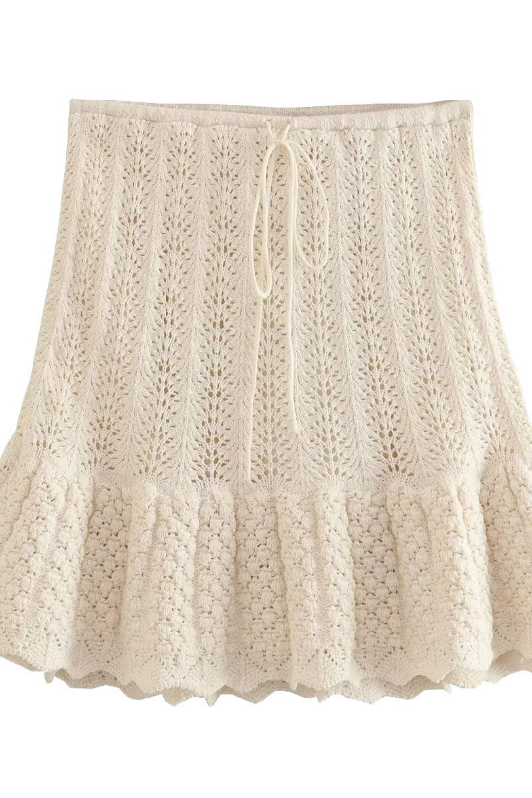 Fabric Sleeveless Knitted Vest Top Dress Set