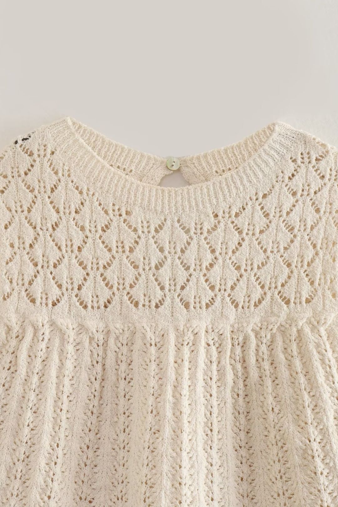 Fabric Sleeveless Knitted Vest Top Dress Set