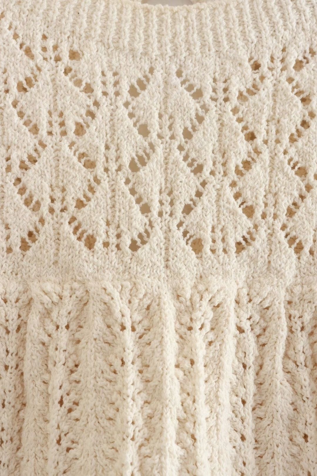 Fabric Sleeveless Knitted Vest Top Dress Set