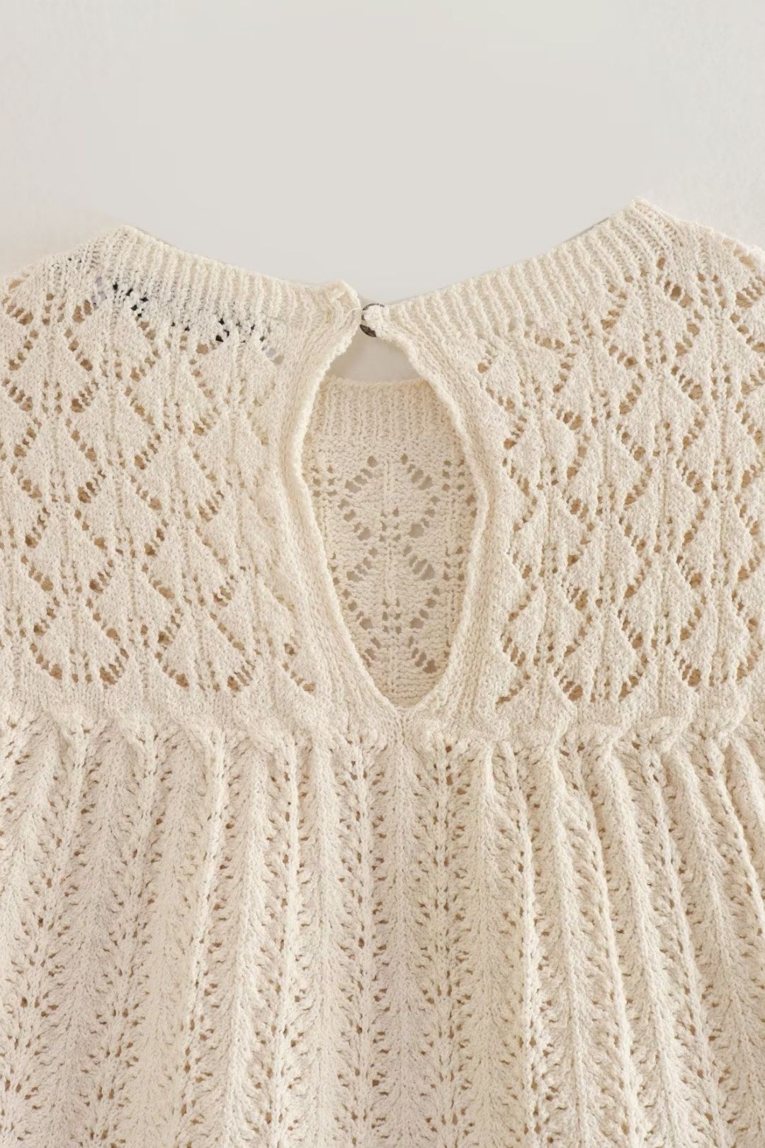 Fabric Sleeveless Knitted Vest Top Dress Set