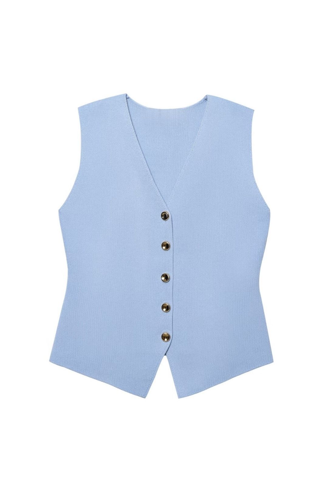 Button Knitted Vest Skirt