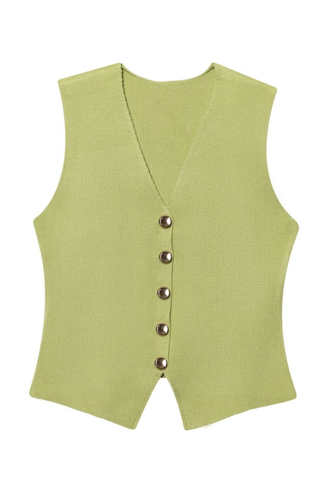 Button Knitted Vest Skirt