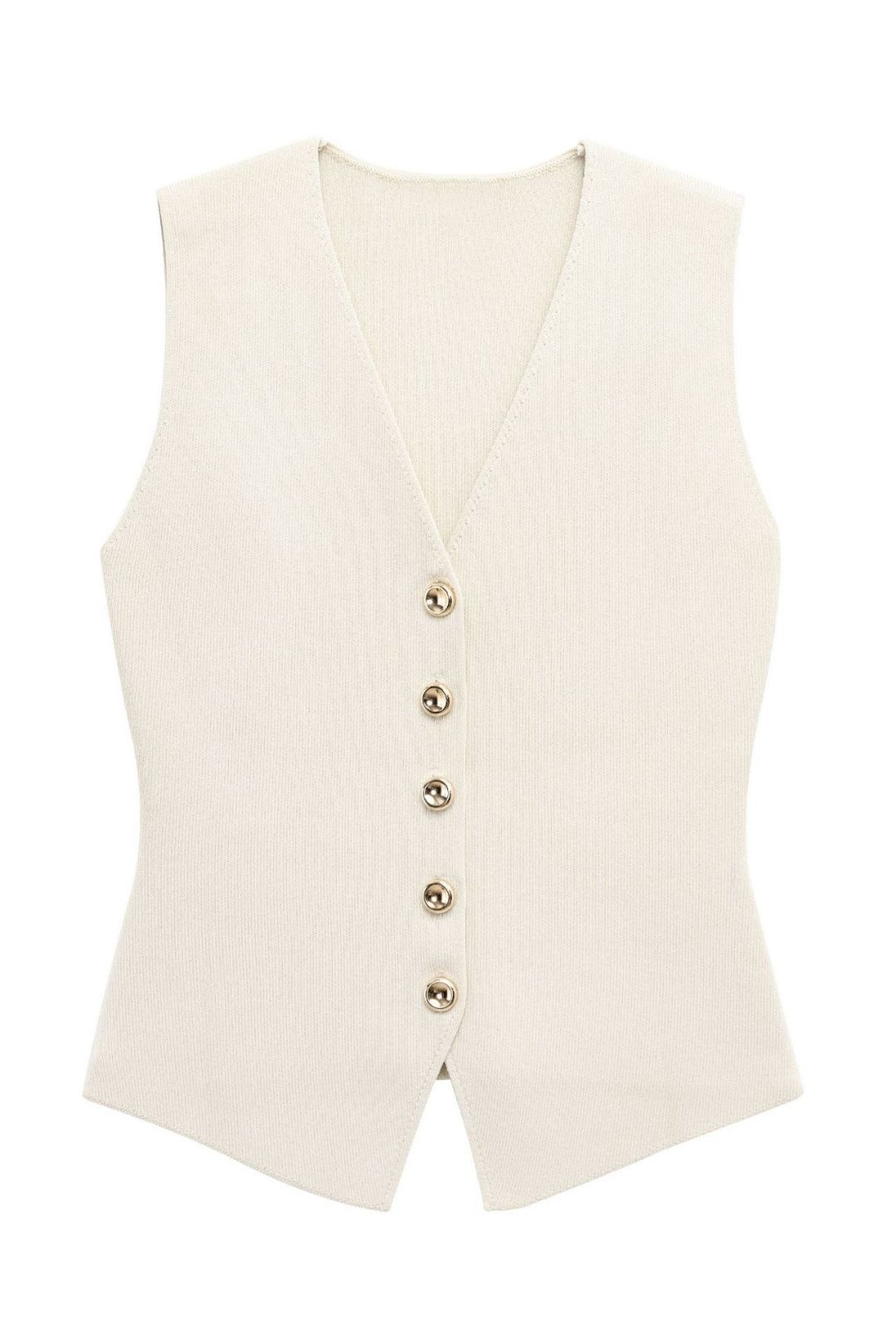 Button Knitted Vest Skirt