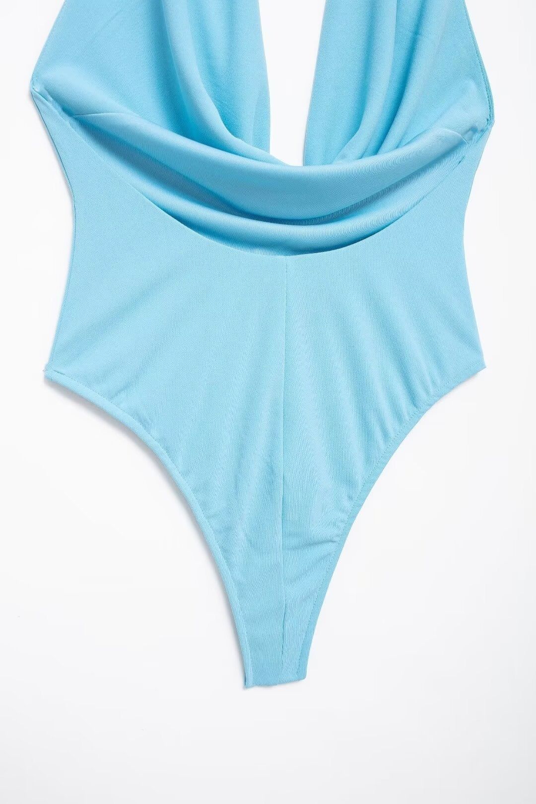 Pleated Halter Neck Bodysuit Skirt