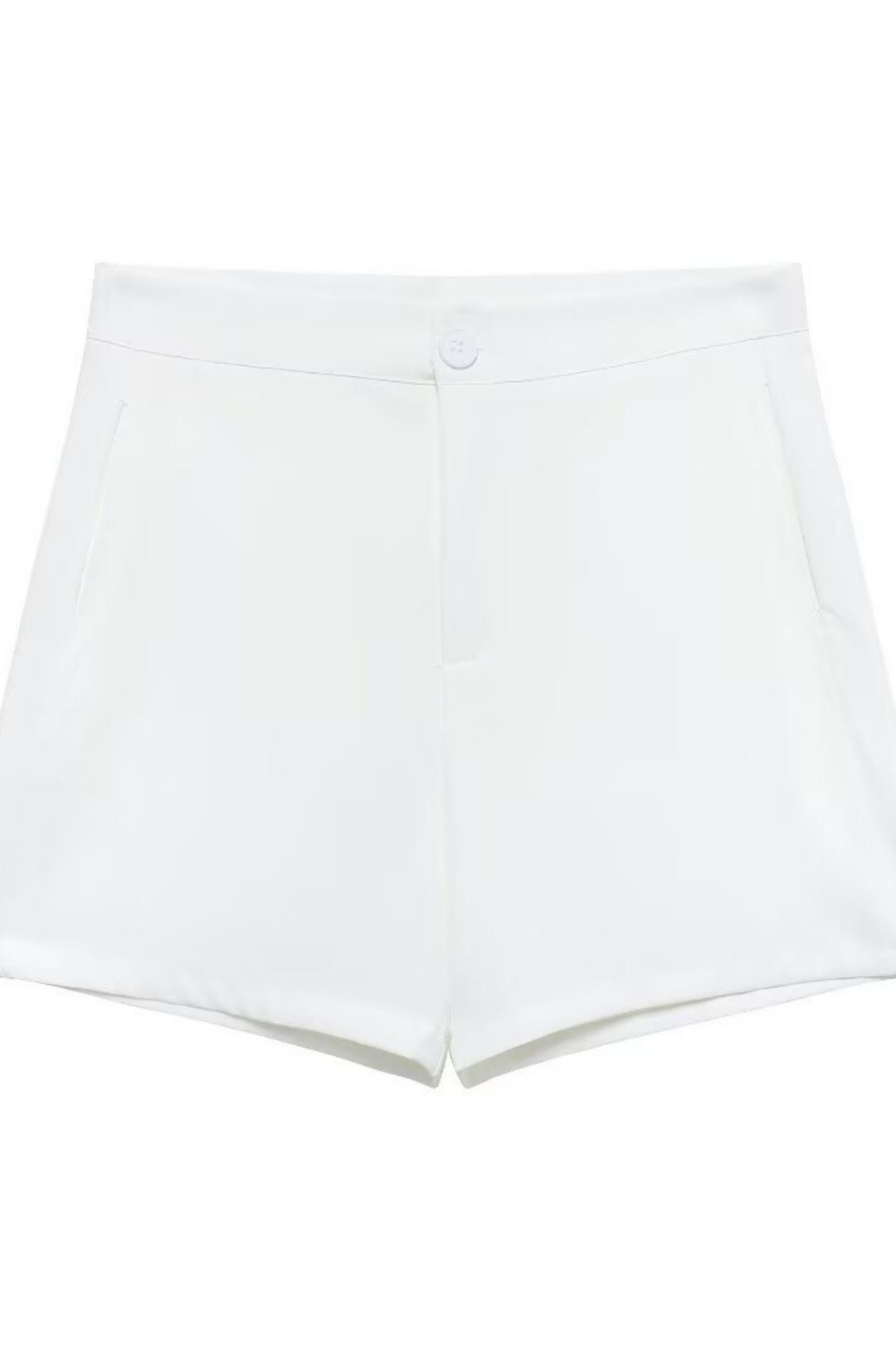 Solid Color Sleeveless Suit Vest High Waist Casual Shorts Set