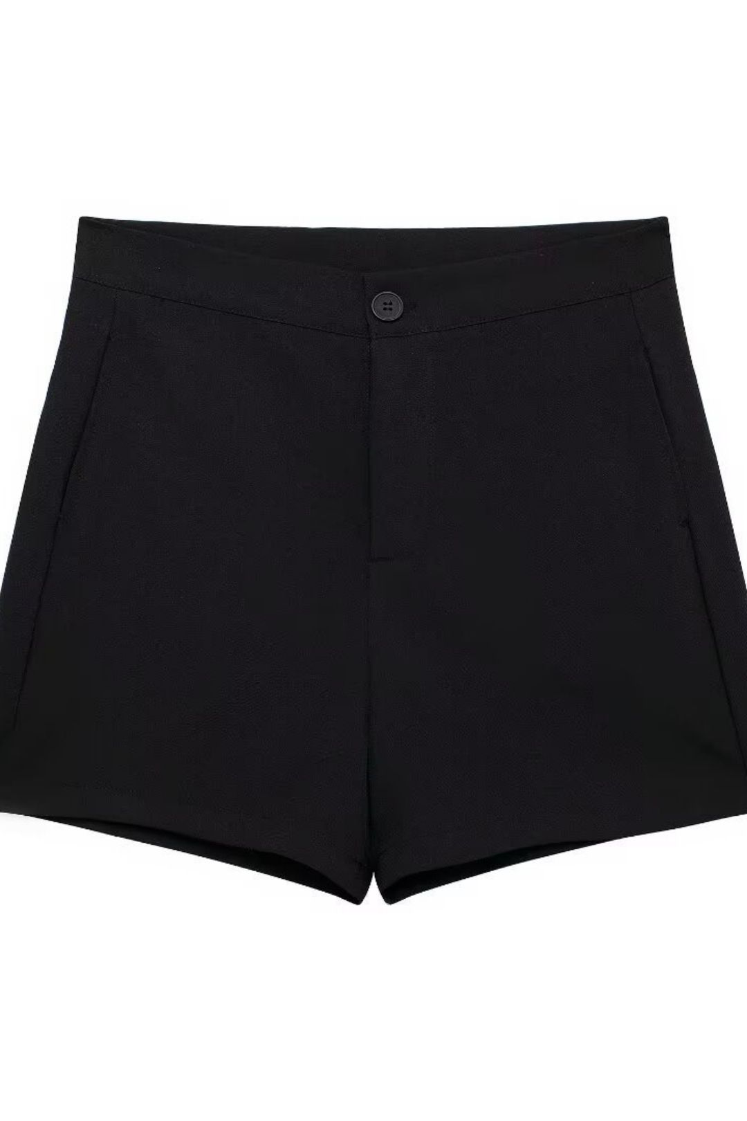 Solid Color Sleeveless Suit Vest High Waist Casual Shorts Set