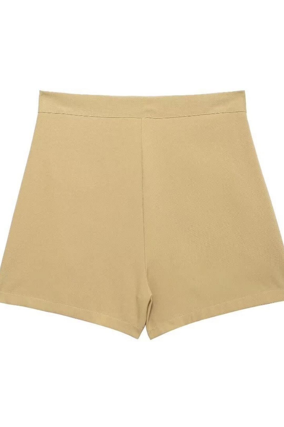 Solid Color Sleeveless Suit Vest High Waist Casual Shorts Set