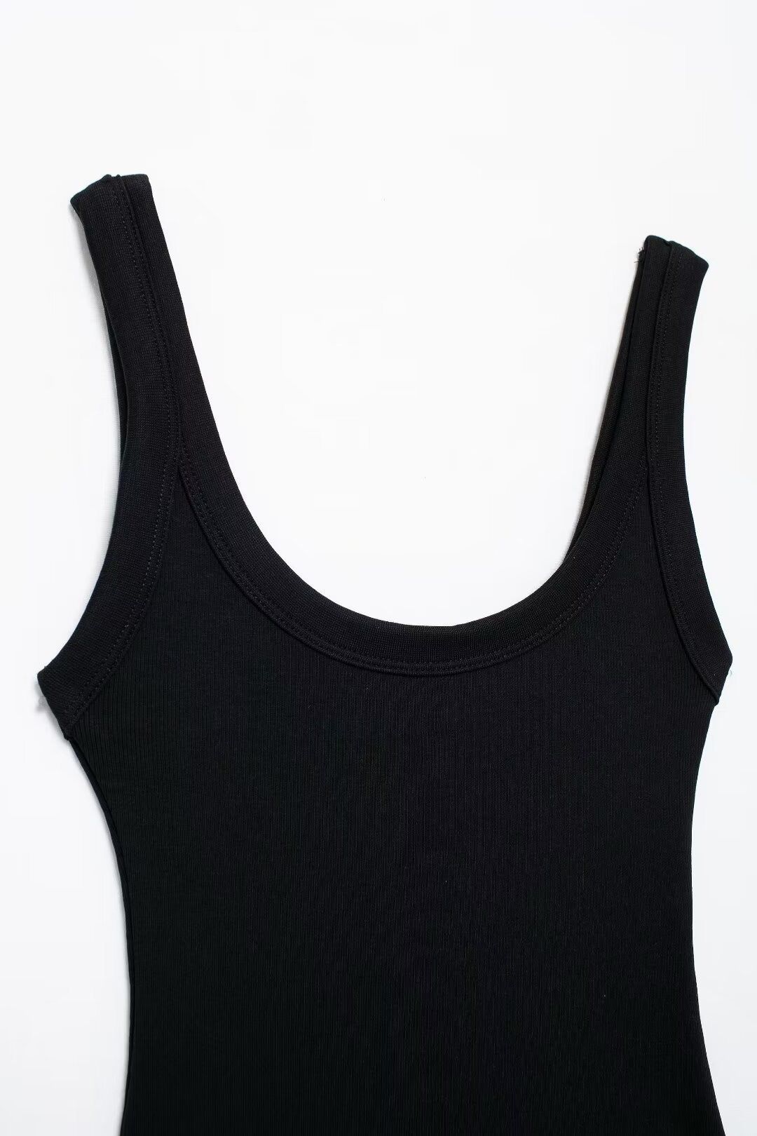 Solid Color Casual Simple Slim Ribbed Bodysuit