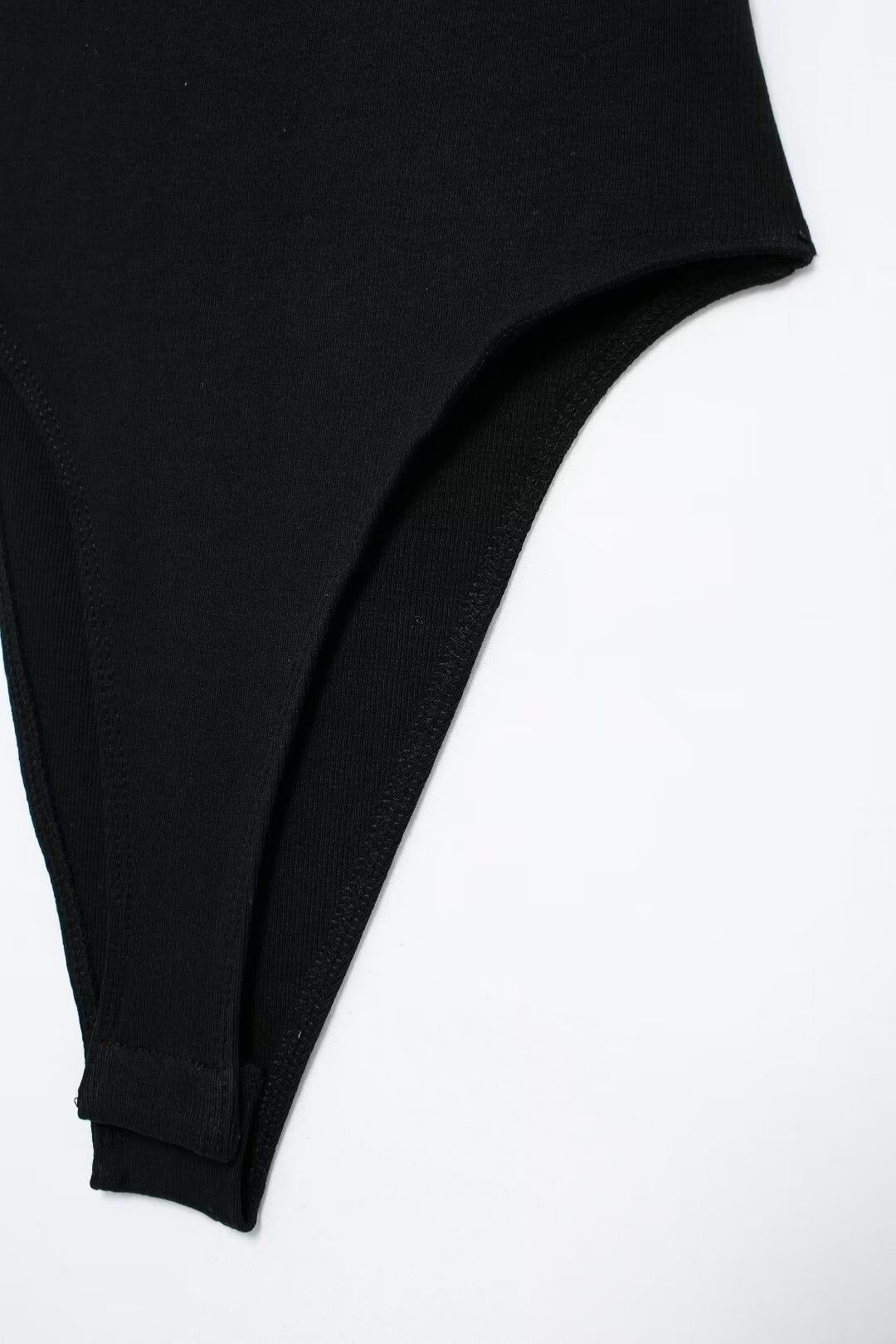 Solid Color Casual Simple Slim Ribbed Bodysuit