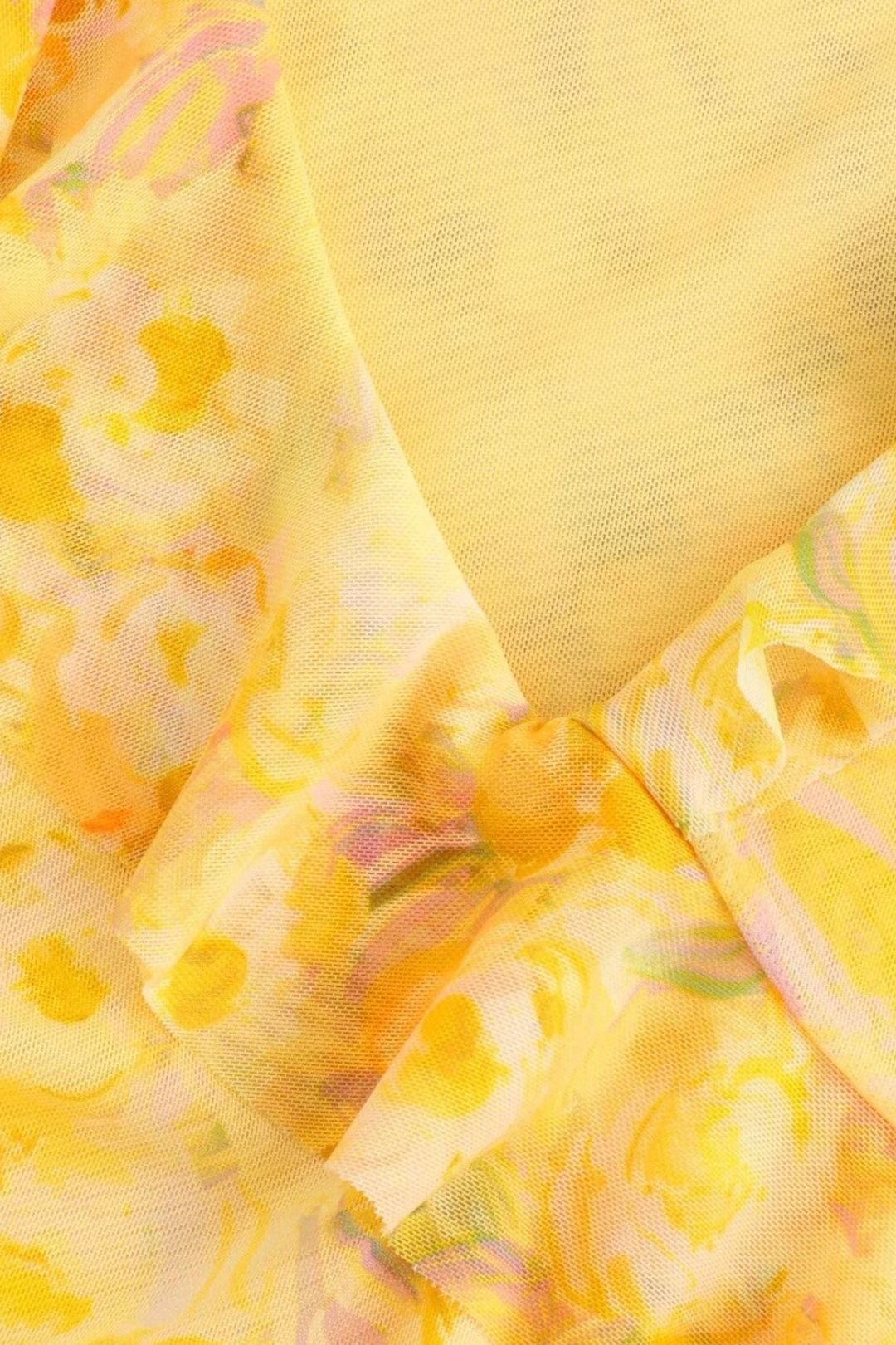 Solid Color Silk Screen Print V-Neck Loose Dress