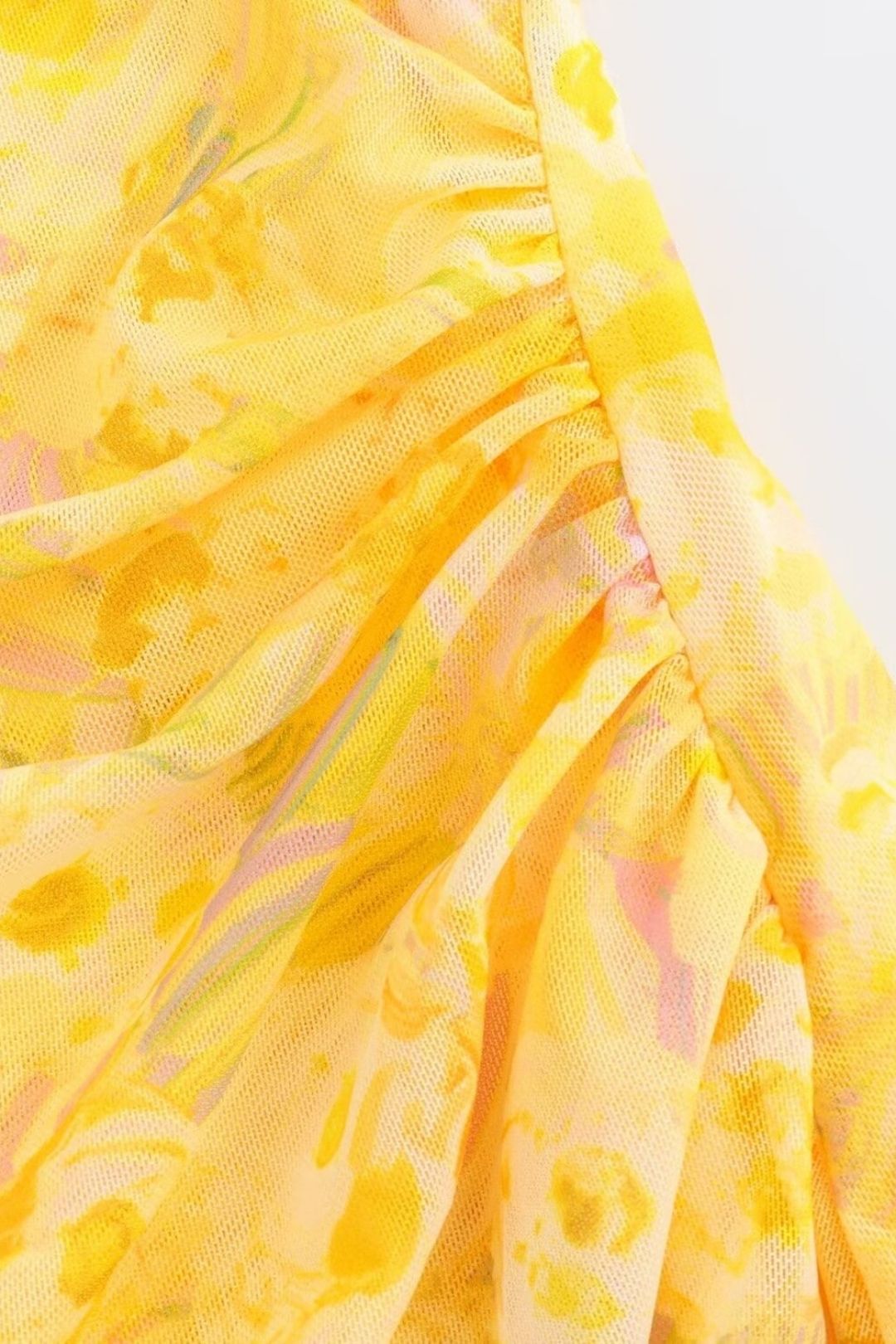 Solid Color Silk Screen Print V-Neck Loose Dress