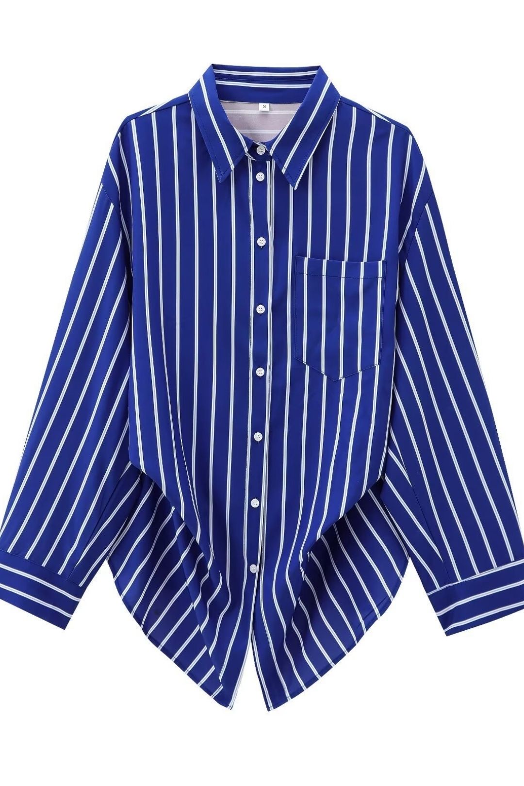 Versatile Bat Sleeve Striped Long Sleeve Casual Shirt