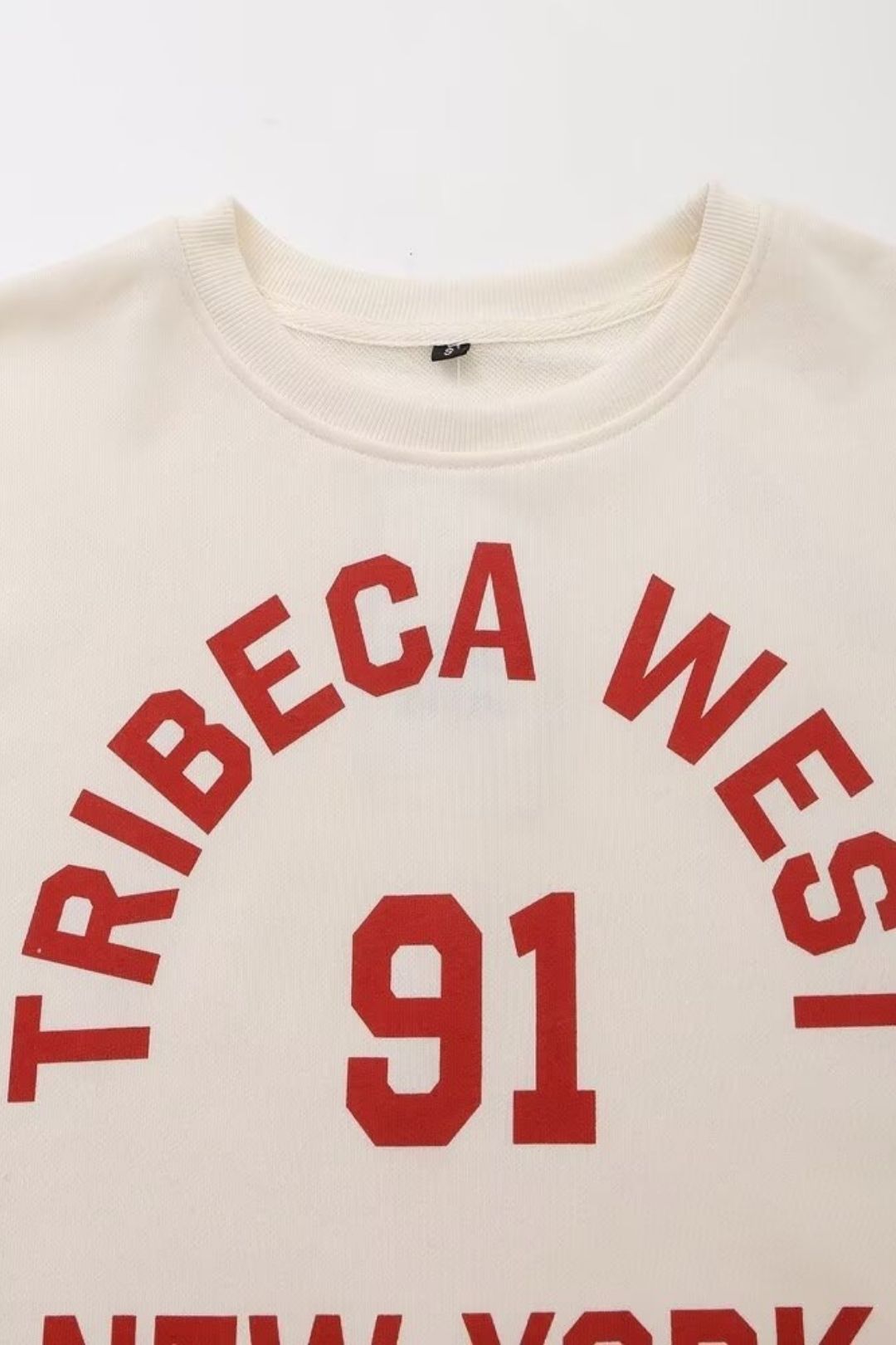 Printed Flannel Round Neck Sweatshirt