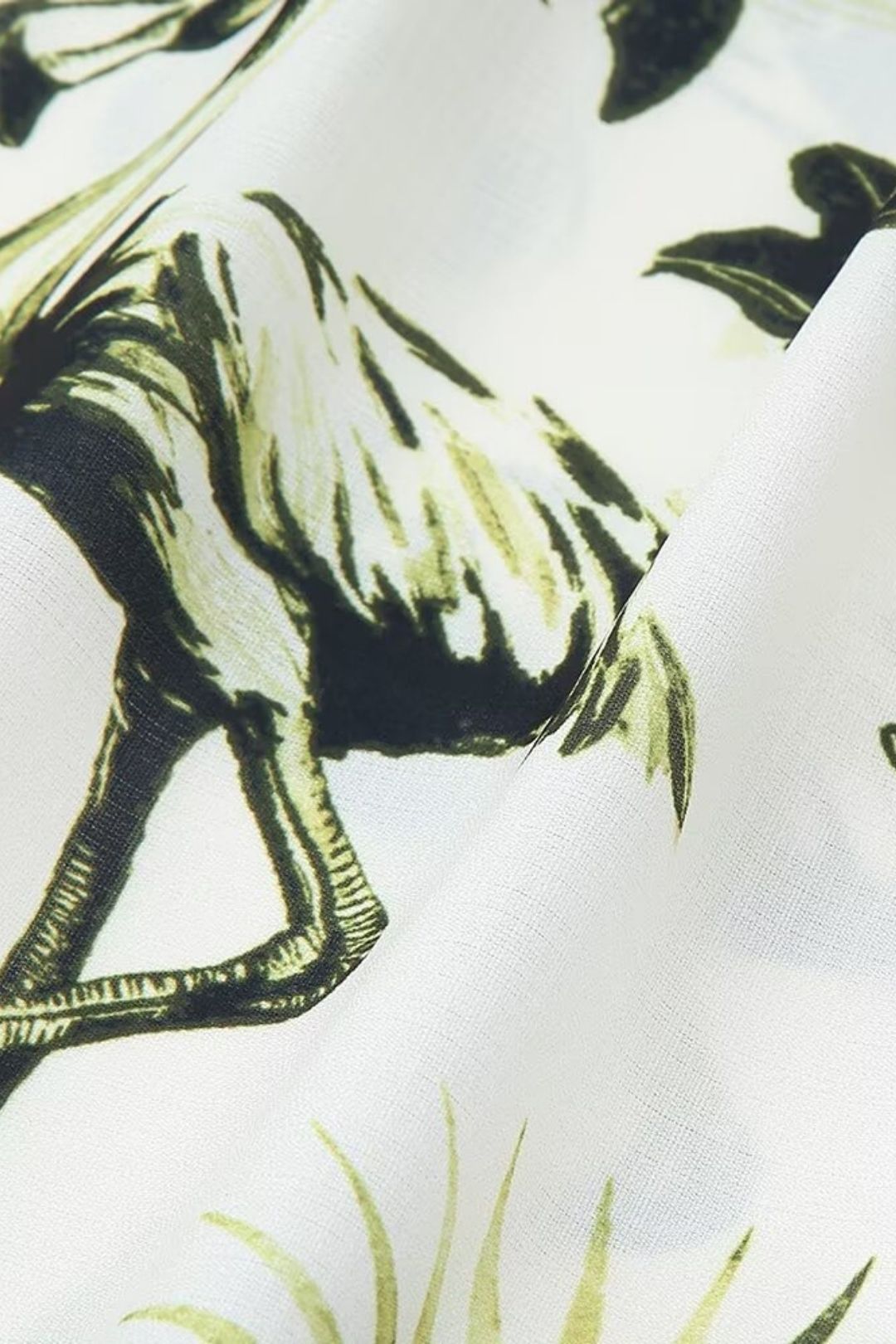 Long Sleeve Lapel Positioning Print Linen Shirt Casual Shorts