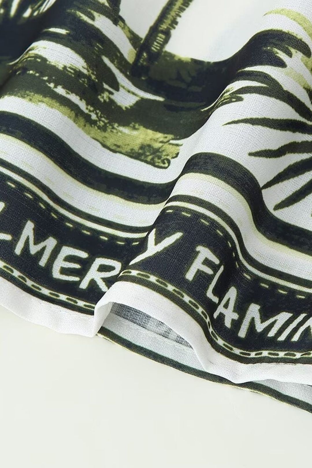 Long Sleeve Lapel Positioning Print Linen Shirt Casual Shorts