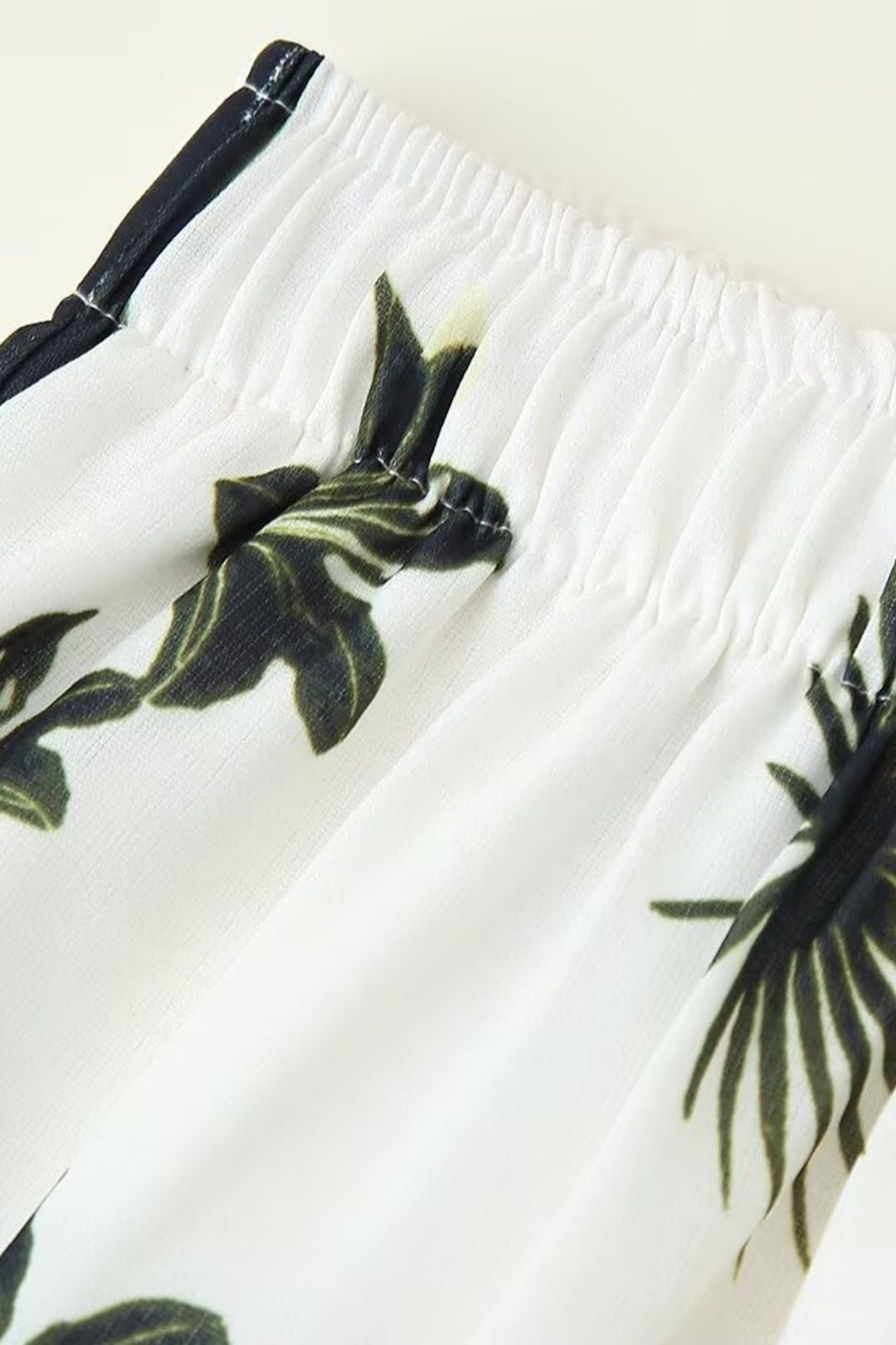 Long Sleeve Lapel Positioning Print Linen Shirt Casual Shorts