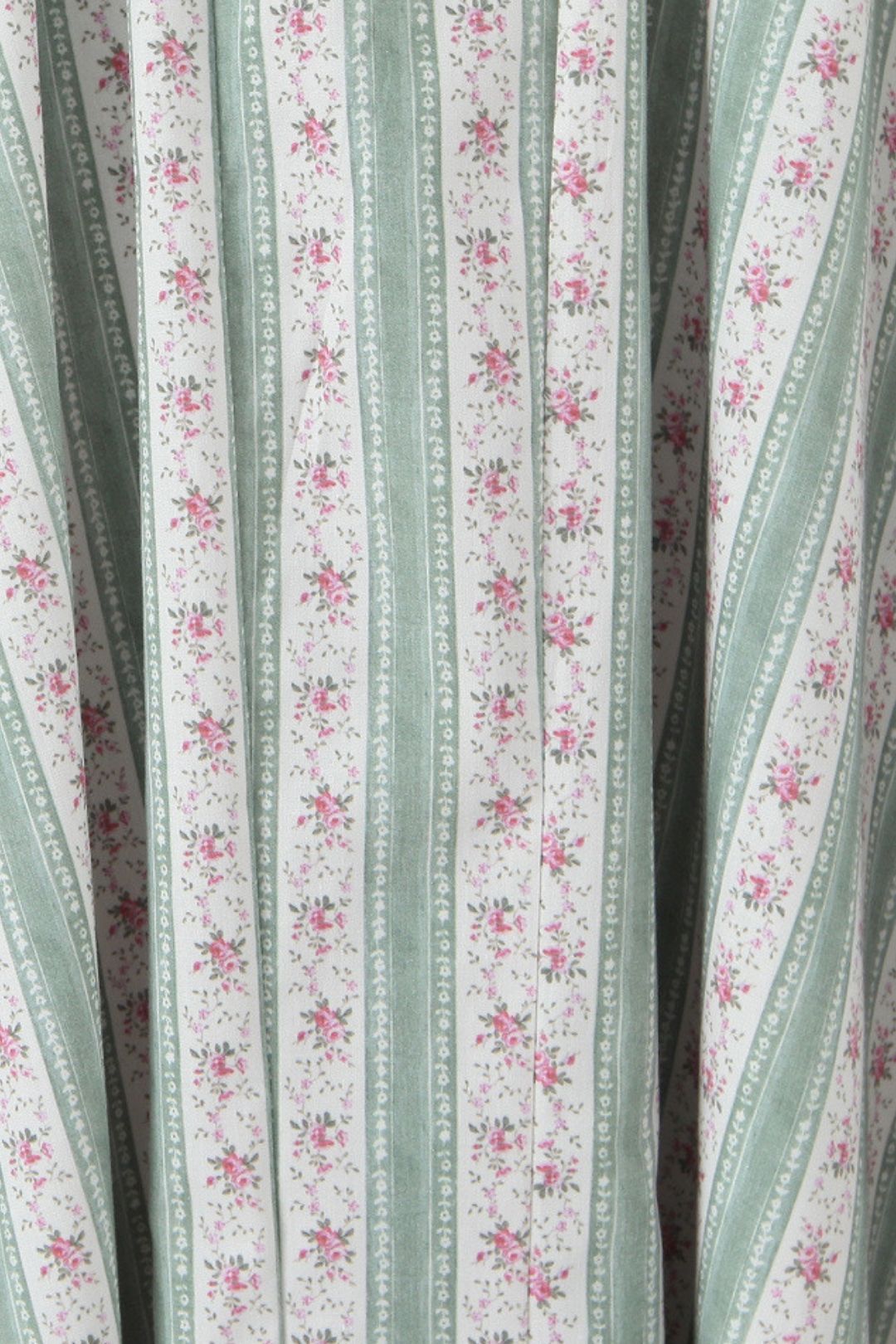 Green Striped Cotton Maxi Dress