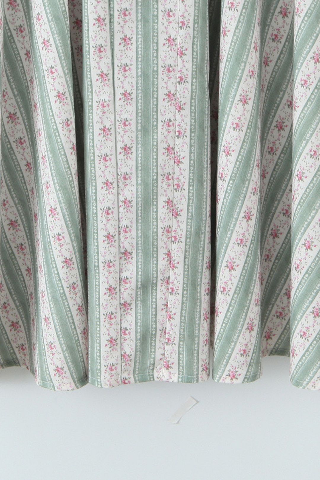 Green Striped Cotton Maxi Dress