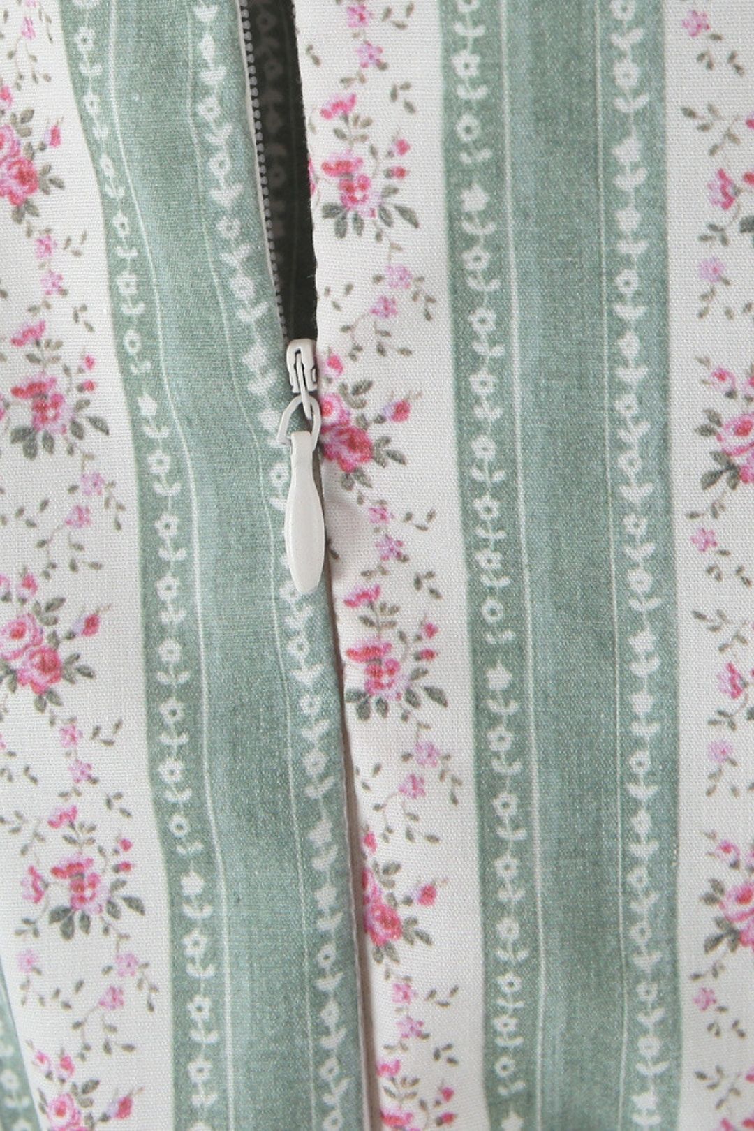 Green Striped Cotton Maxi Dress