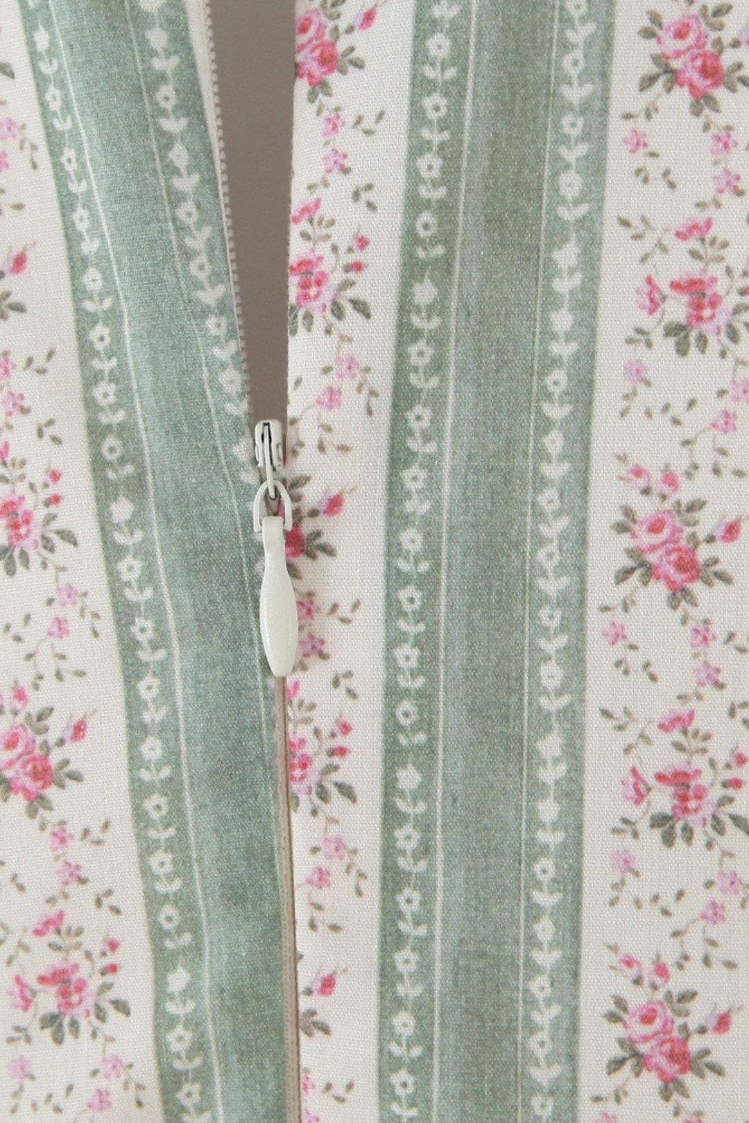 Green Striped Cotton Mini Dress