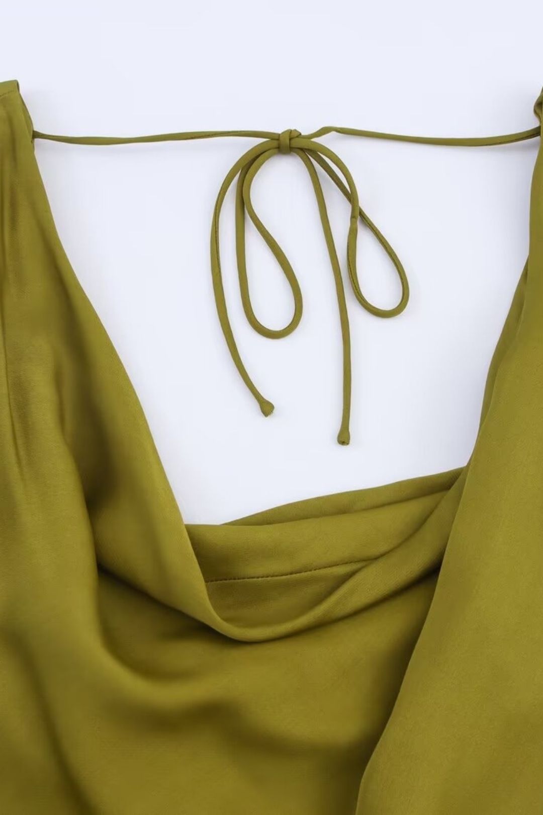 Satin Texture Midi Dress