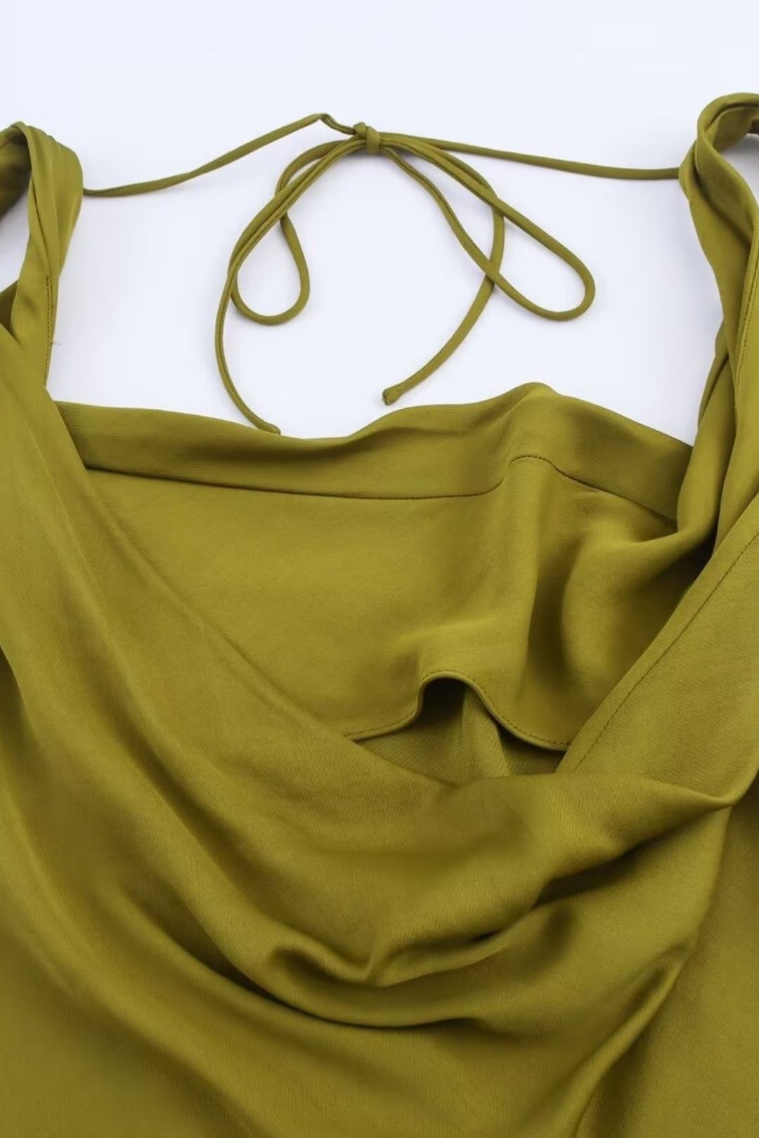 Satin Texture Midi Dress