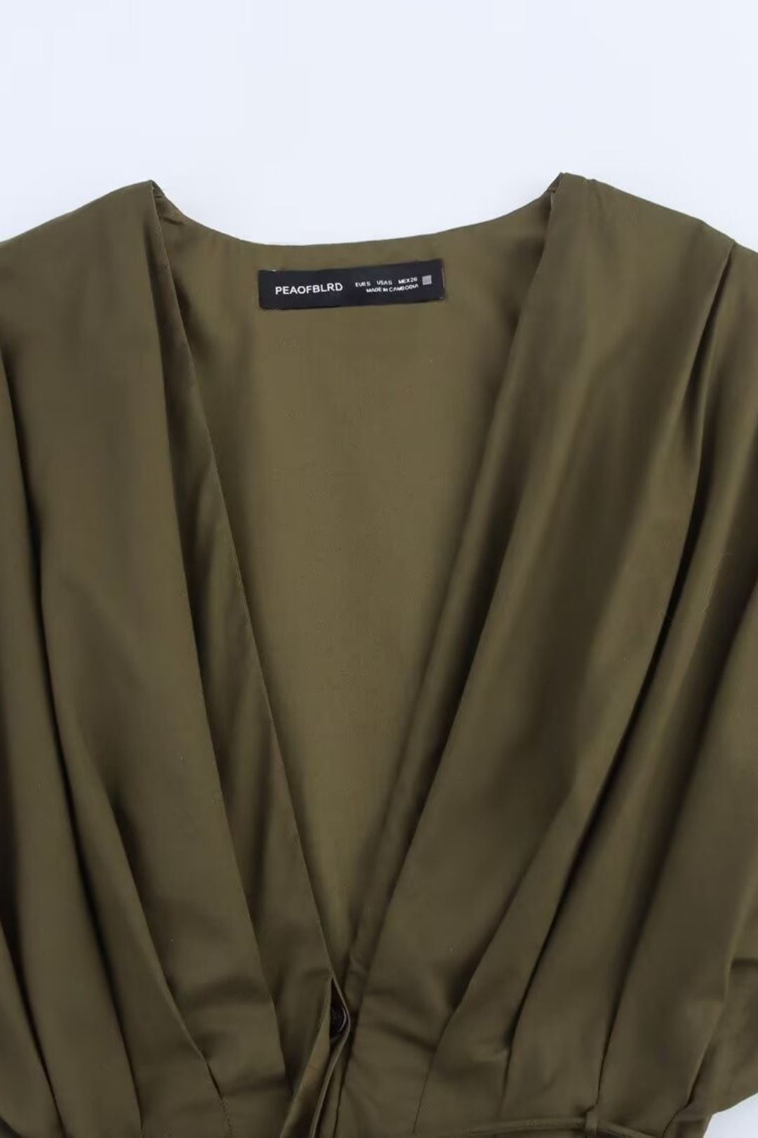 Slim Fit Pleated Drop Shoulder Short Sleeve Midi Dress