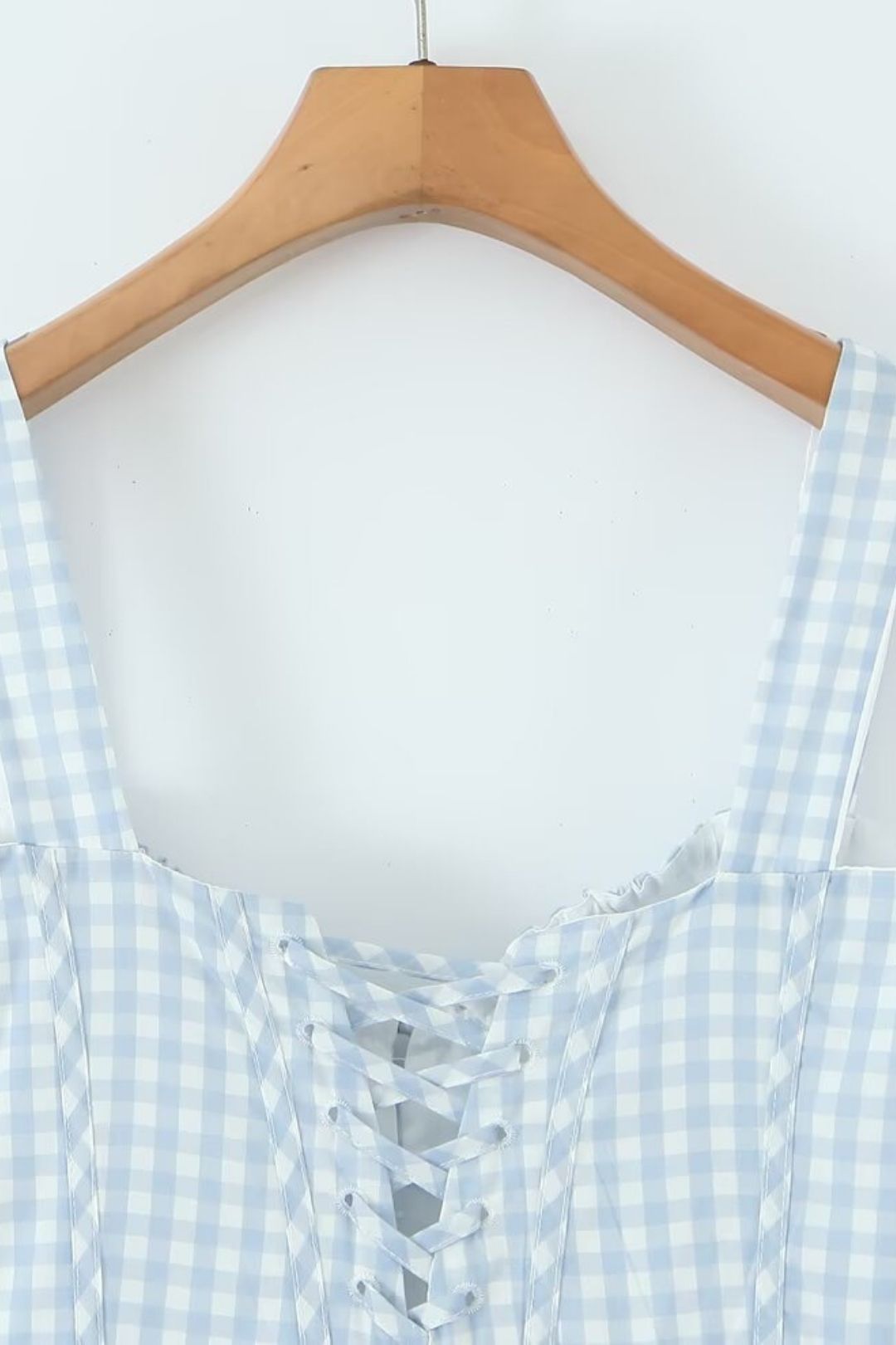 Splicing Open Back Large Swing Waist Suspender Dress