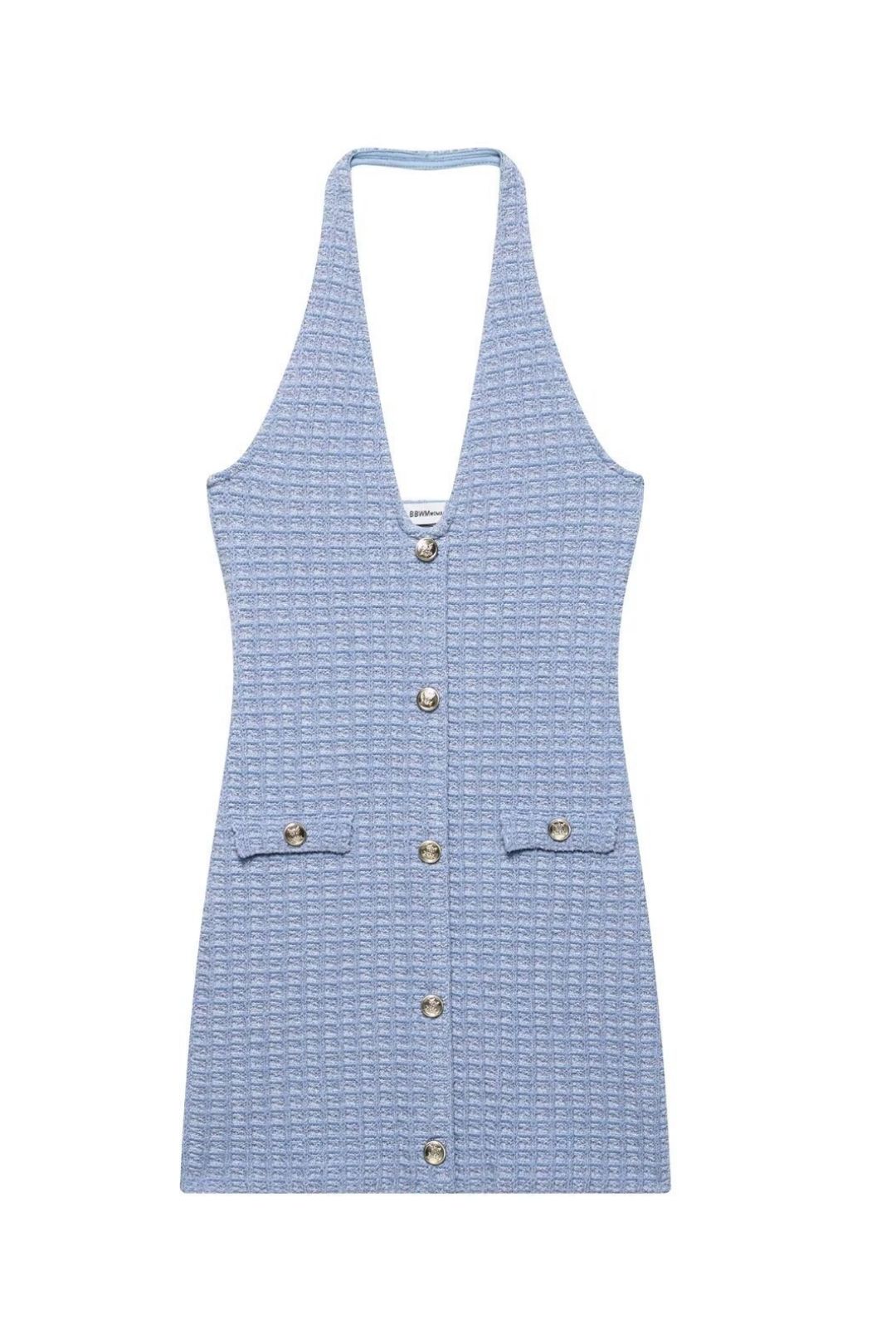 Elastic Halter Neck Dress