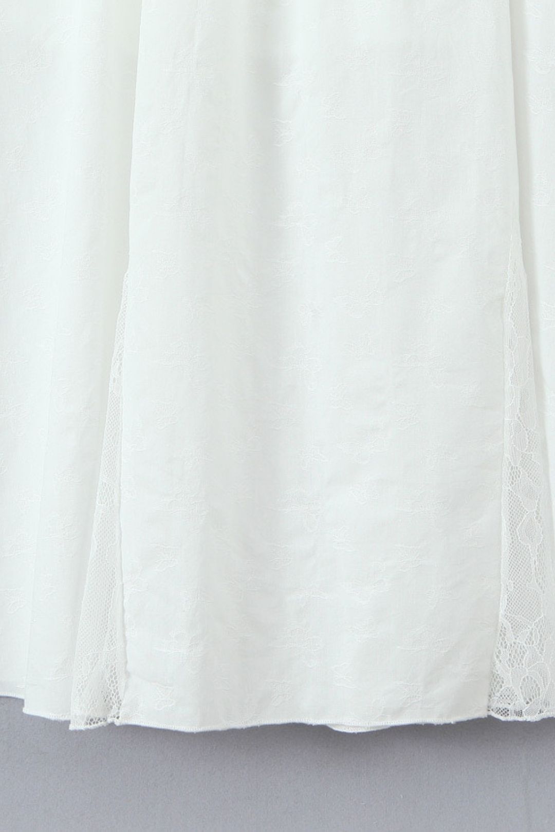 White Lace Spliced Waist Slimming Suspender Dress