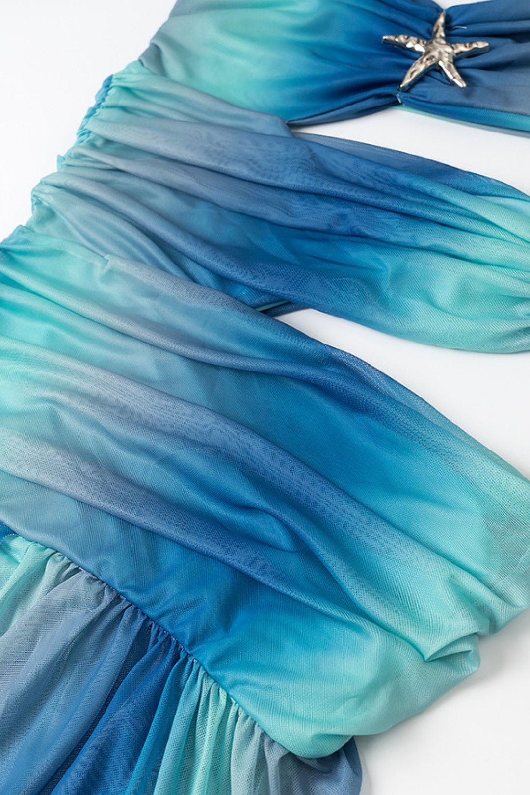 Sexy Bow-Decorated Hollow Print Contrast Color Wrap-On Backless Dress