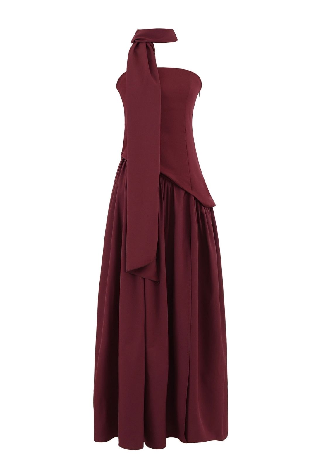 Elegant Sleeveless Waisted Strapless Dress