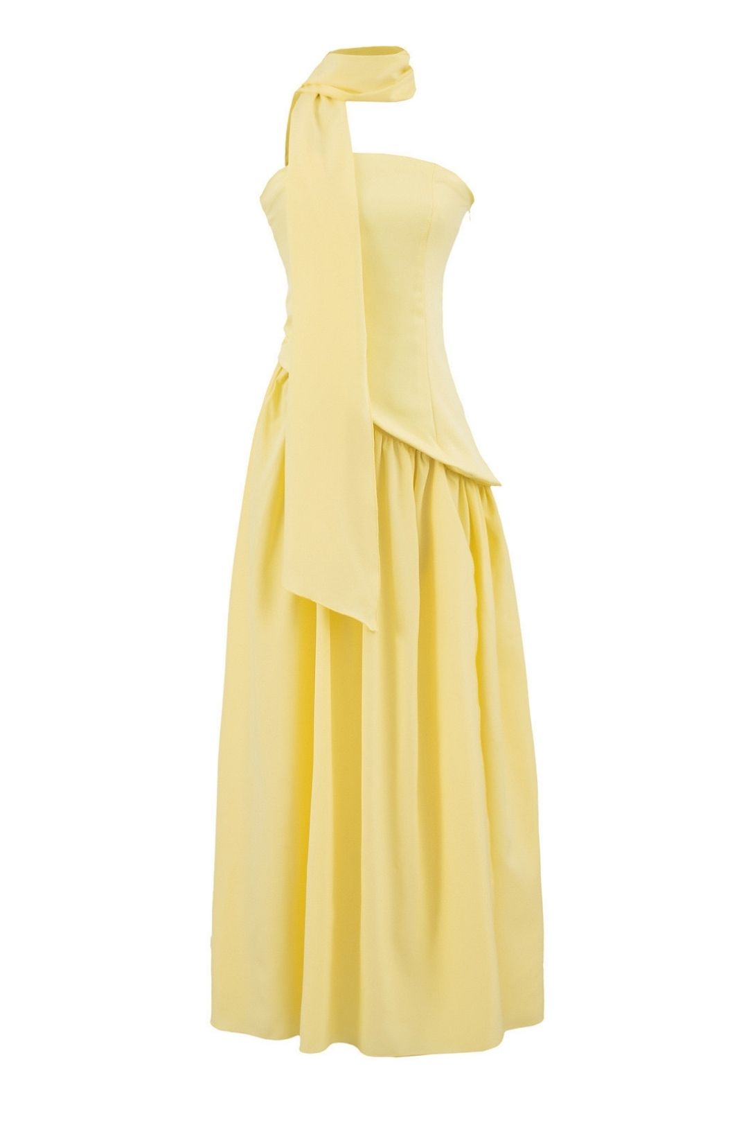 Elegant Sleeveless Waisted Strapless Dress