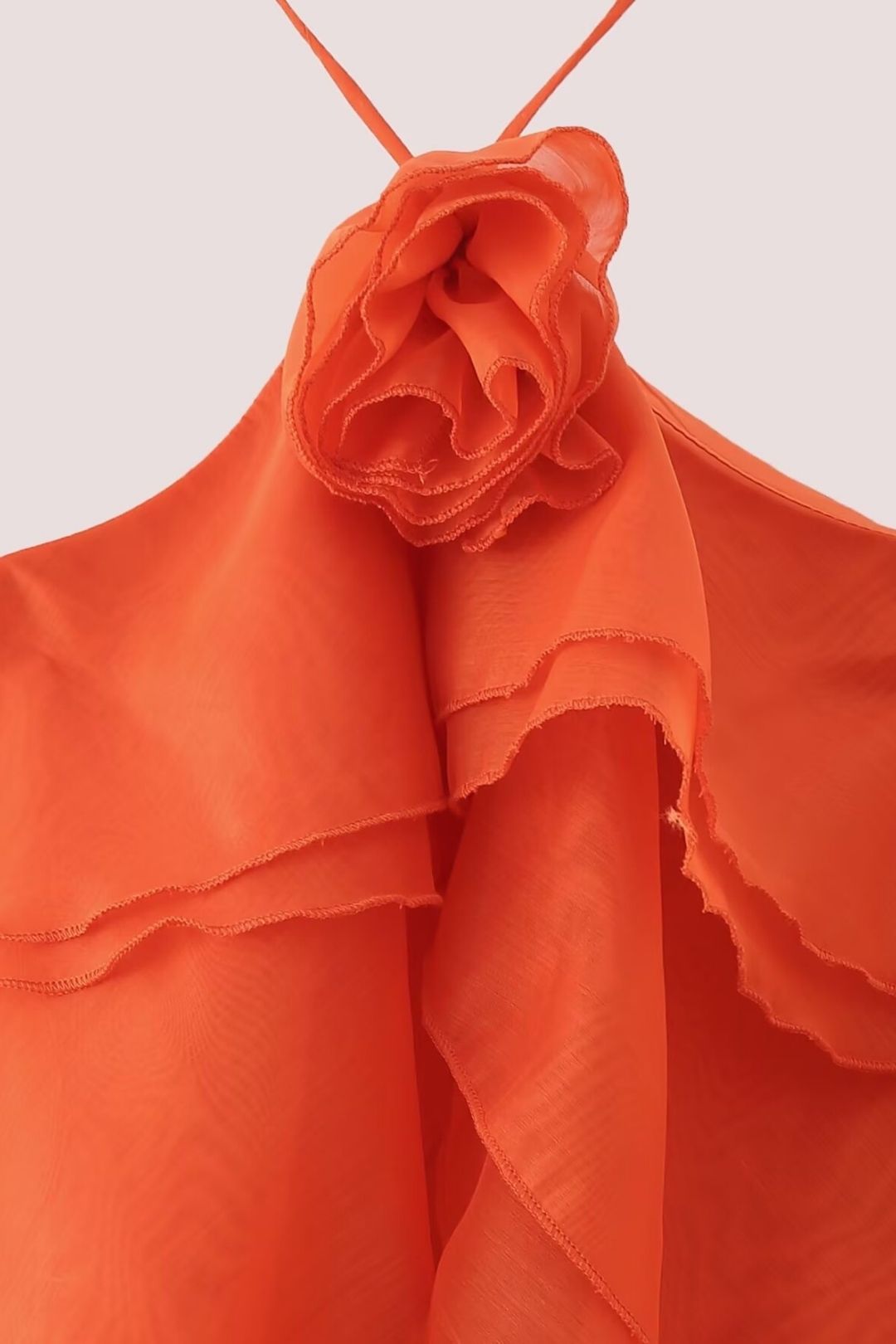 Three-Dimensional Flower Layered Decorative Suspender Dress