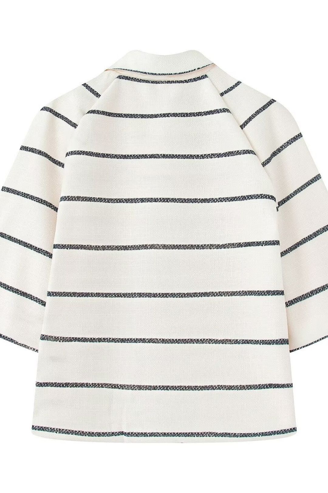 Striped Chanel Style Short Sleeve Shorts Set