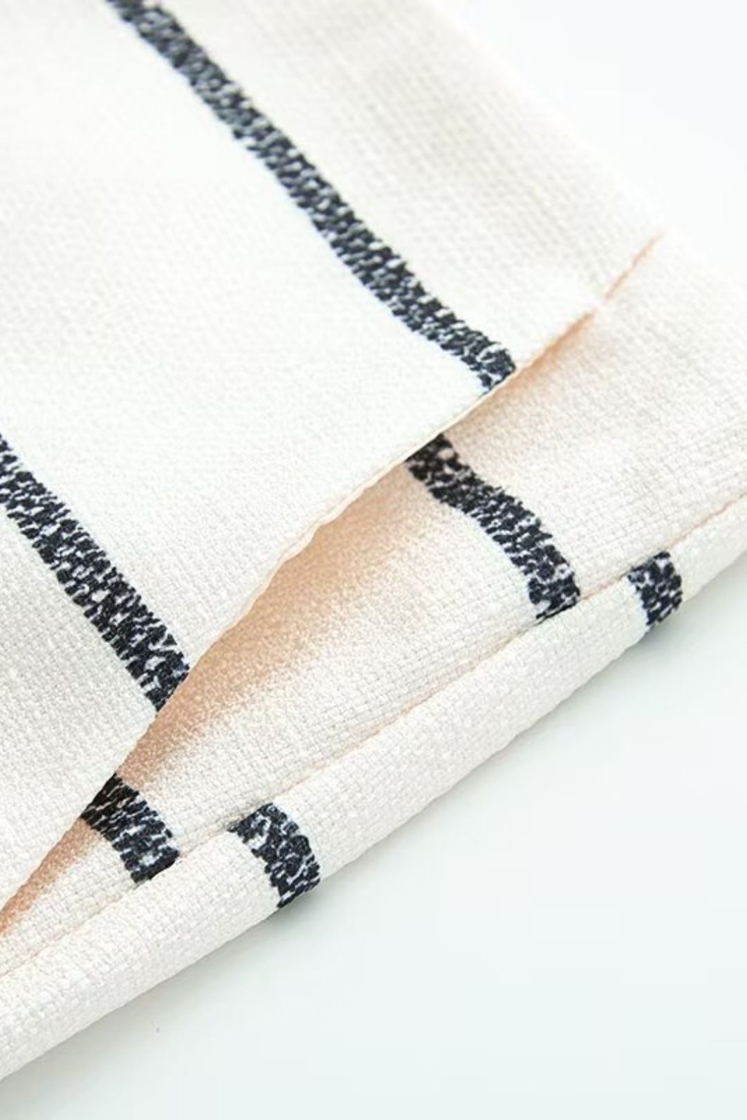 Striped Chanel Style Short Sleeve Shorts Set