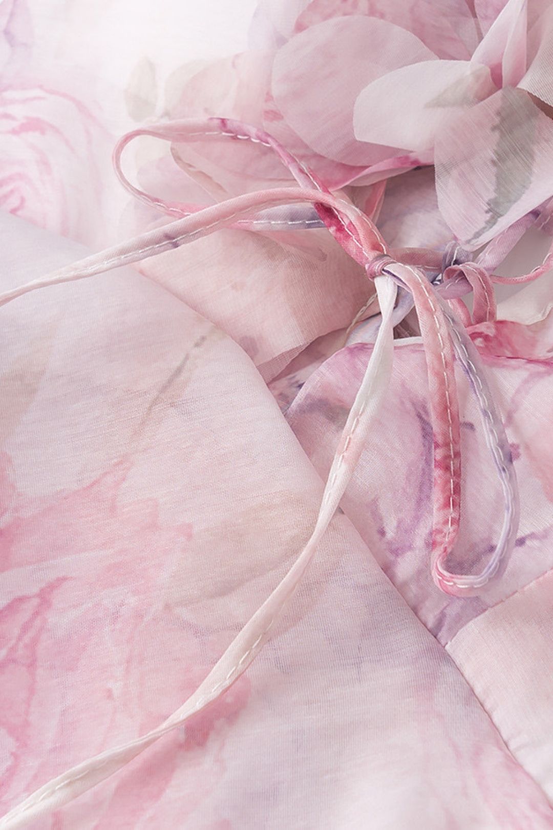 Sweet 3D Flower Decoration Waist Mini Dress