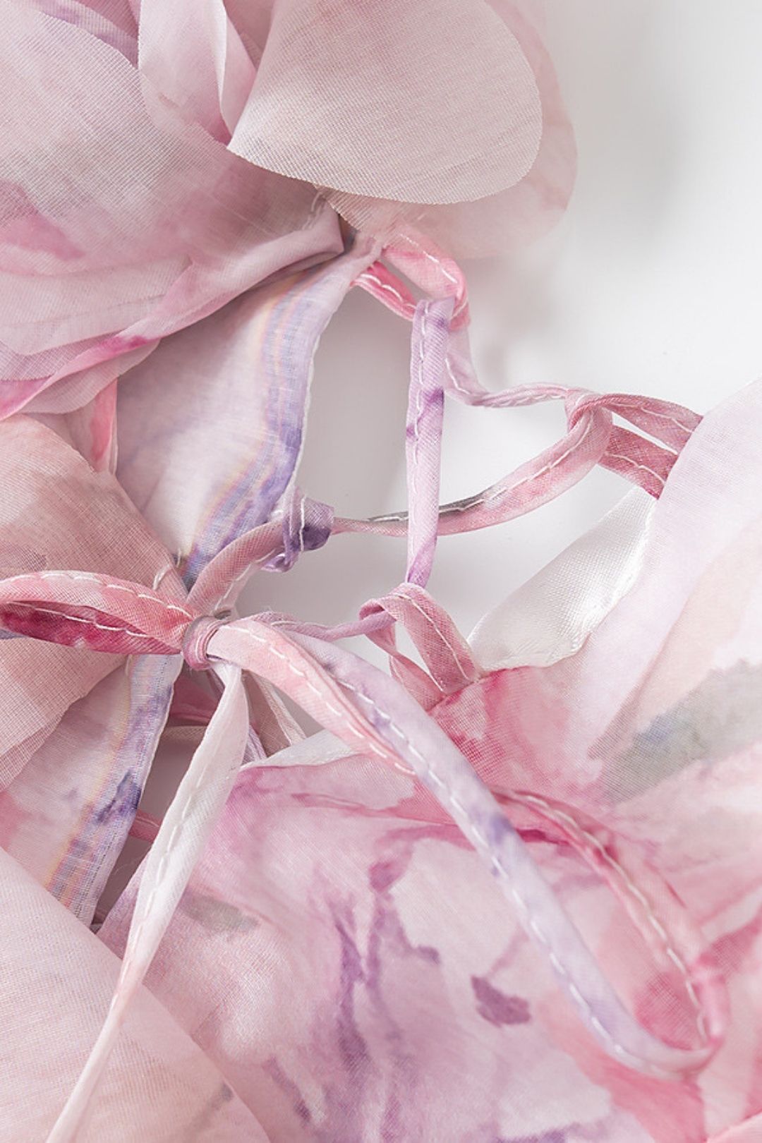 Sweet 3D Flower Decoration Waist Mini Dress