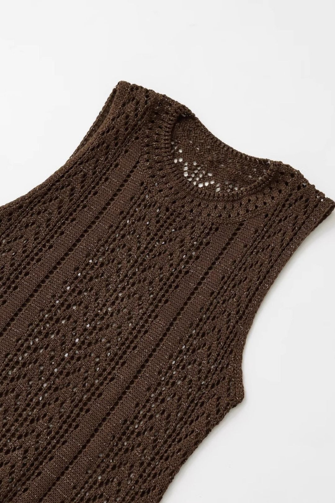 Slim Round Neck Sleeveless Knitted Mini Dress