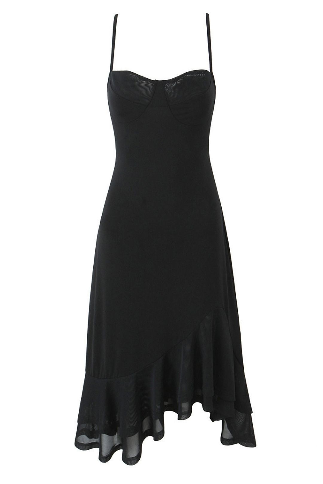 Elegant Splicing Suspenders, Irregular Skirt Fishtail Skirt