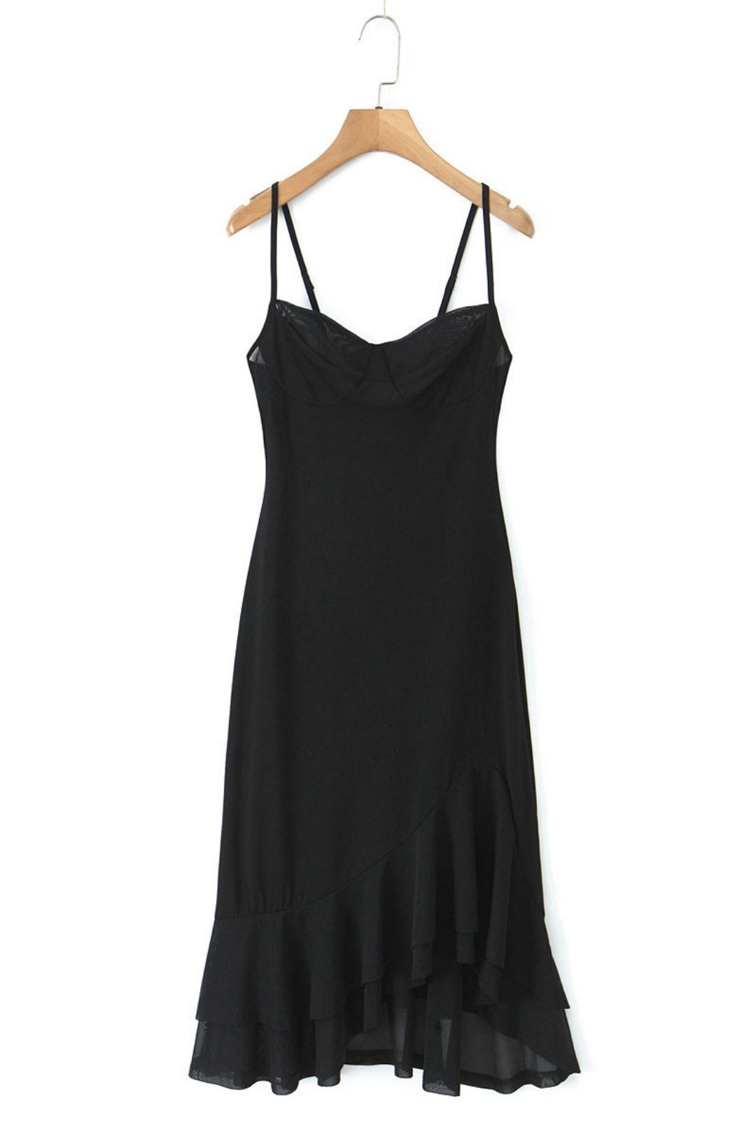 Elegant Splicing Suspenders, Irregular Skirt Fishtail Skirt