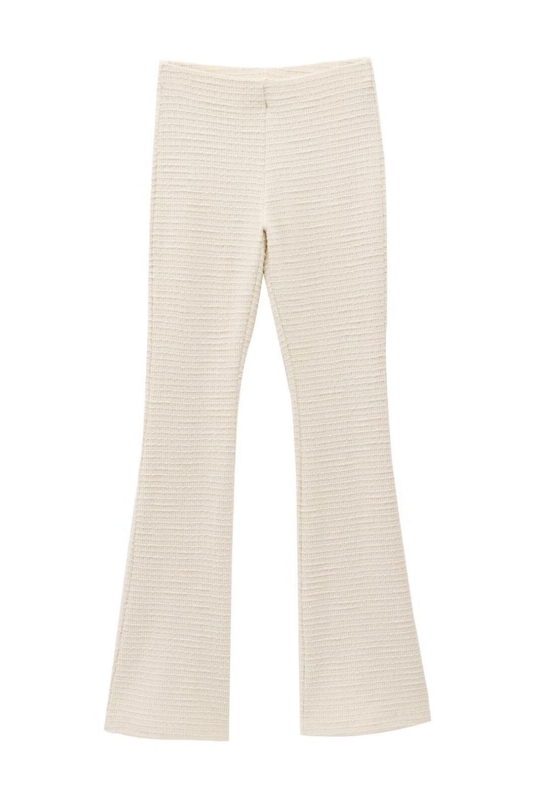 Decorated Textured Tops And Flared Pants