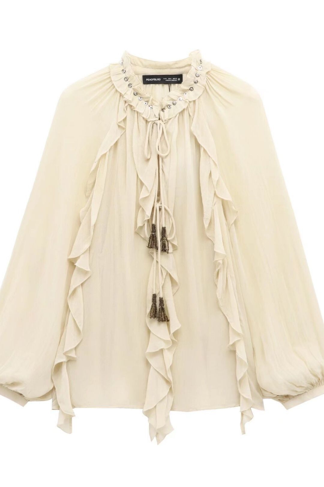 Decorative Romantic Style Long-sleeved Shirt
