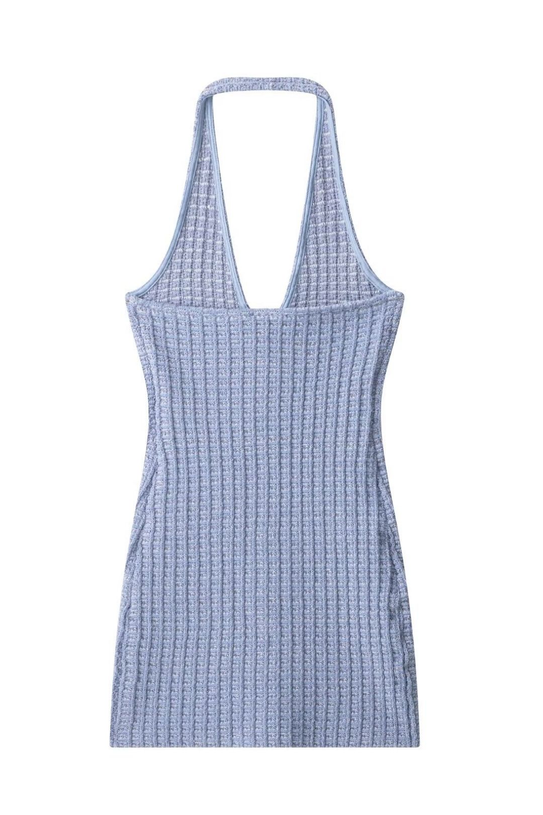 Fashion Stretch Halter Mini  Dress