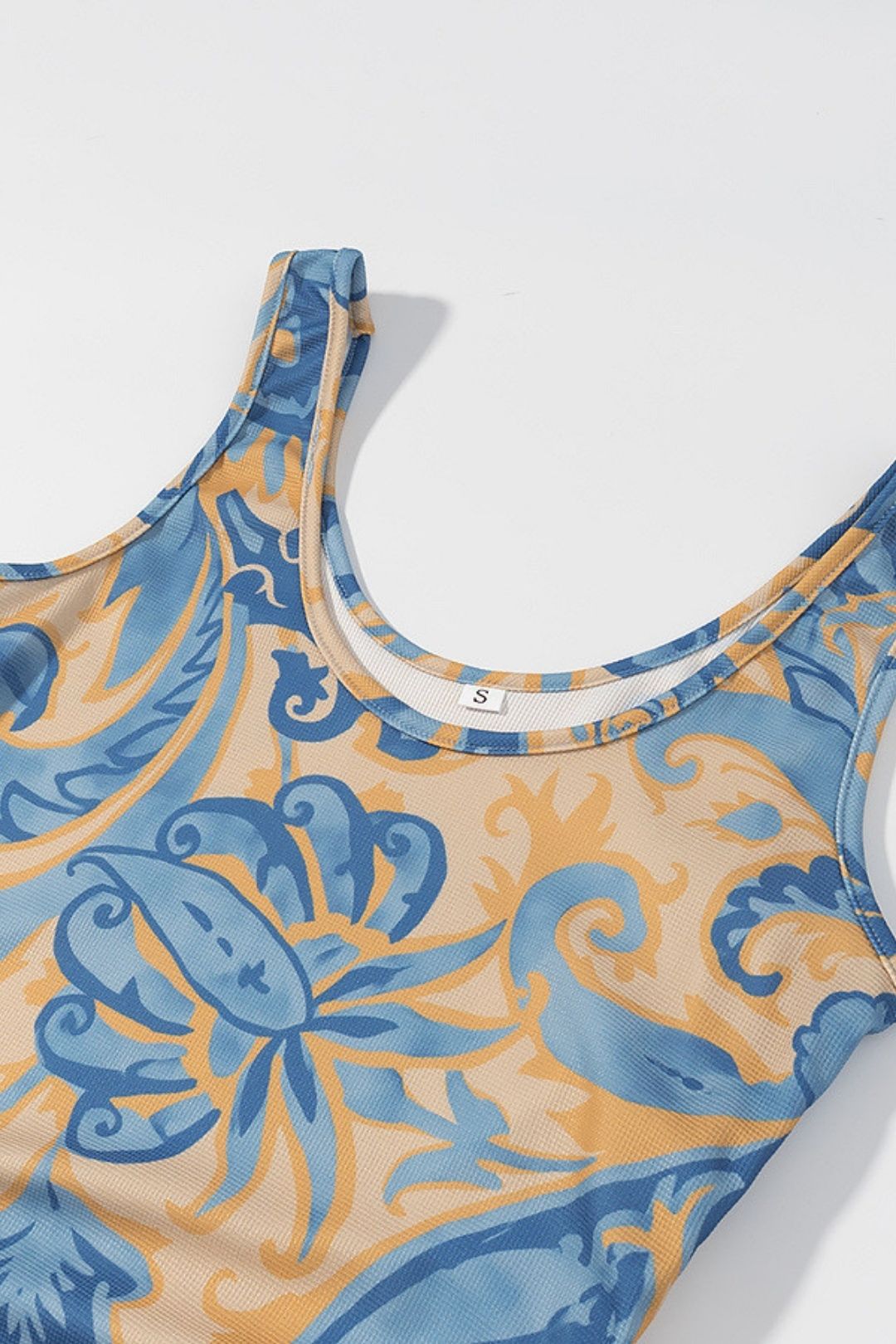 Versatile Printed Tassel Splicing Suspender Dress