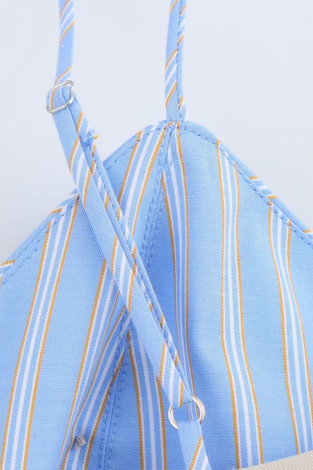 Splicing V-neck Sleeveless Short Suspender Dress