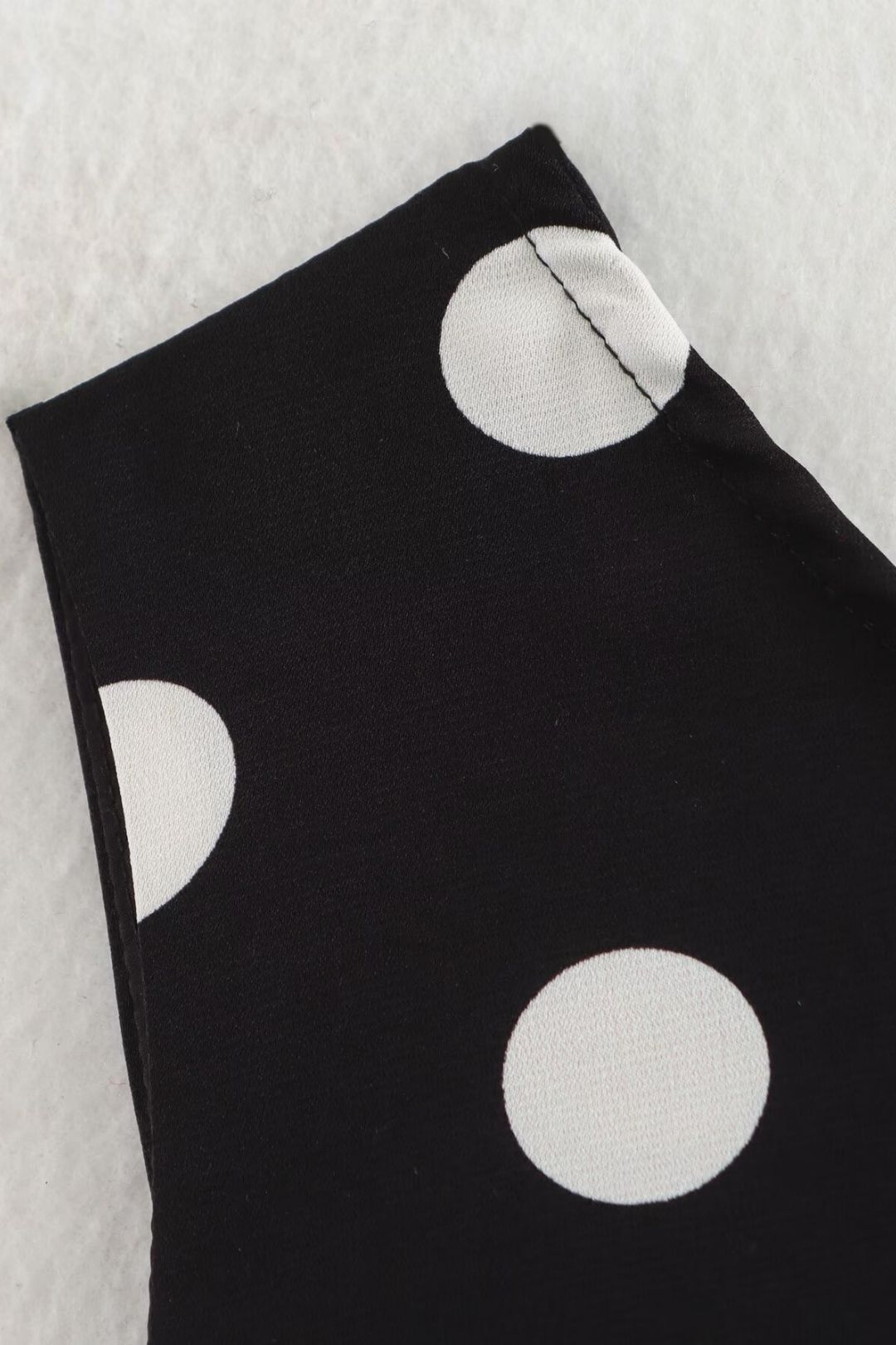 Waist Sleeveless Pleated Polka Dot Oblique Shoulder Short Dress