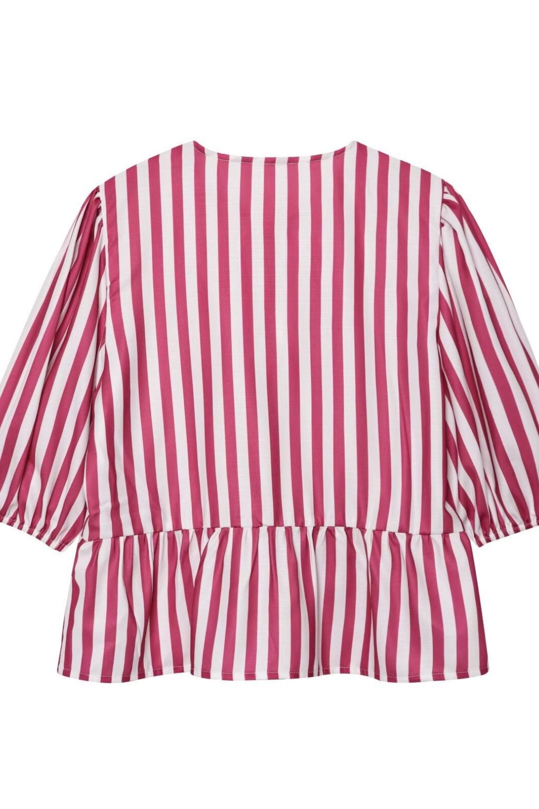 Versatile Vertical Striped Bow Tie Shirt Shorts Set