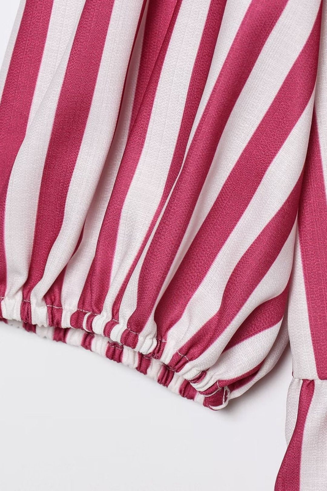 Versatile Vertical Striped Bow Tie Shirt Shorts Set