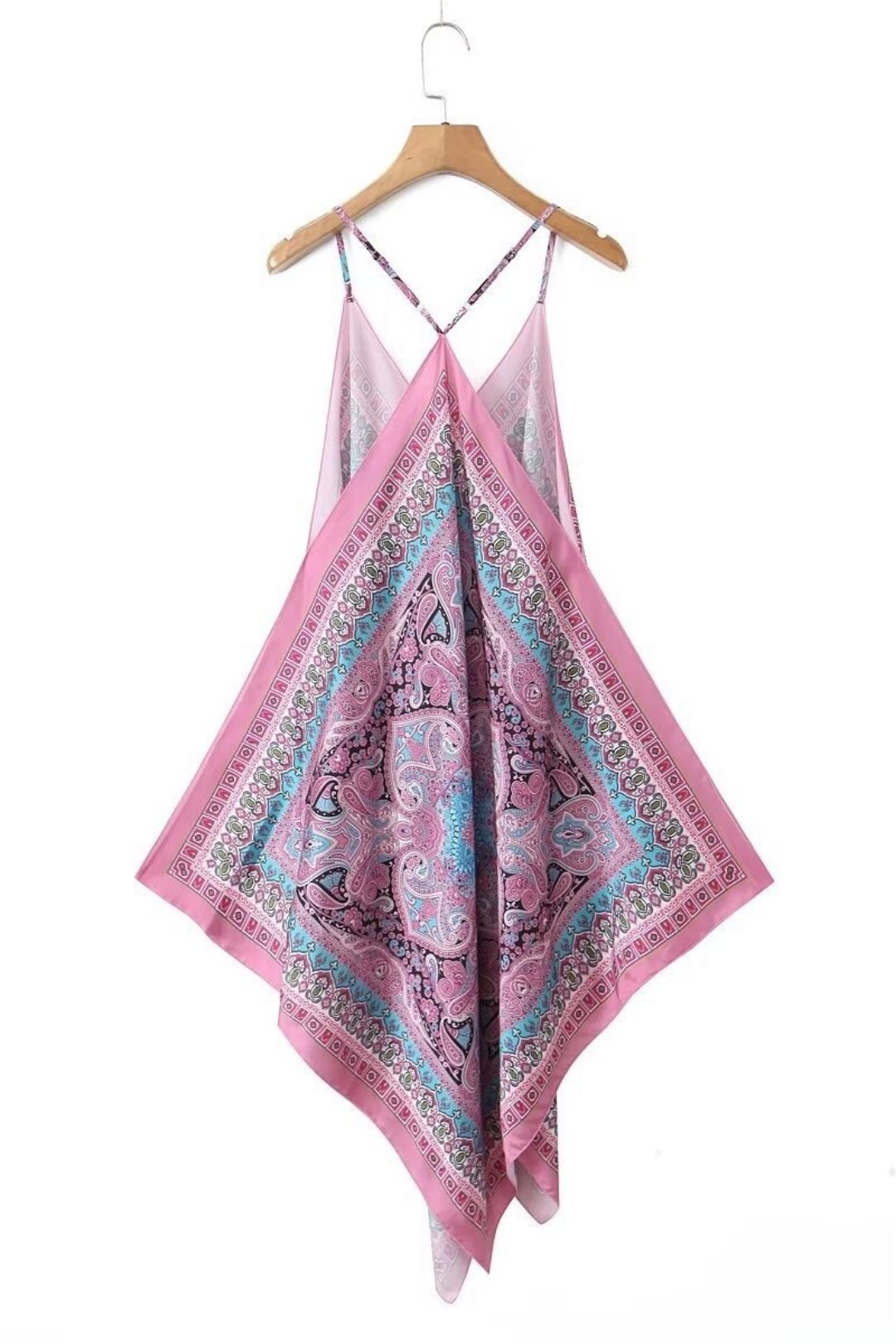 Casual Bat Print Hip-wrapped Sling Dress